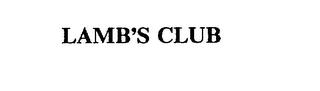 LAMB'S CLUB trademark