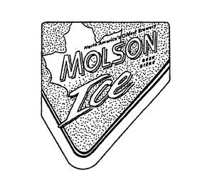 MOLSON ICE NORTH AMERICA'S OLDEST BREWERY BEER BIERE trademark