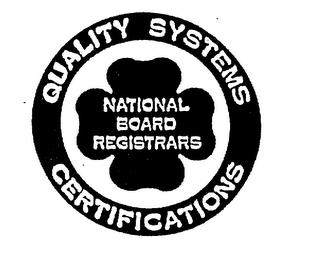 NATIONAL BOARD REGISTRARS QUALITY SYSTEMS CERTIFICATIONS trademark