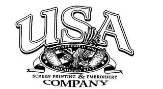 USA ESTABLISHED 1982 OKLAHOMA CITY SCREEN PRINTING & EMBROIDERY COMPANY trademark