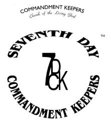 7DCK SEVENTH DAY COMMANDMENT KEEPERS trademark