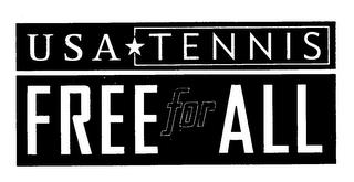 USA TENNIS FREE FOR ALL trademark