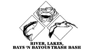 RIVER, LAKES, BAYS 'N BAYOUS TRASH BASH trademark