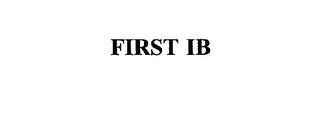 FIRST IB trademark