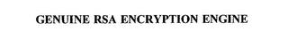 GENUINE RSA ENCRYPTION ENGINE trademark