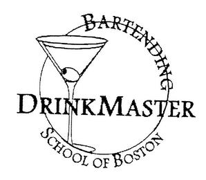 DRINKMASTER BARTENDING SCHOOL OF BOSTON trademark