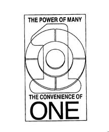 THE POWER OF MANY THE CONVENIENCE OF ONE trademark