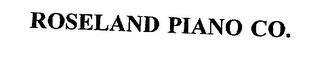 ROSELAND PIANO CO. trademark