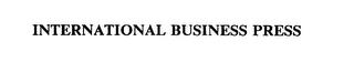 INTERNATIONAL BUSINESS PRESS trademark