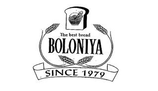 THE BEST BREAD BOLONIYA SINCE 1979 trademark