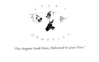 LISA'S ORGANICS "THE ORGANIC FOOD STORE, DELIVERED TO YOUR DOOR" trademark