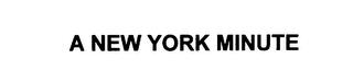 A NEW YORK MINUTE trademark