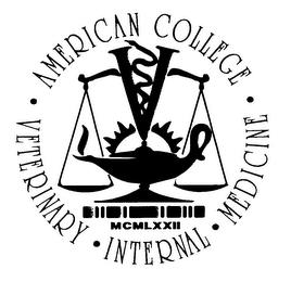 AMERICAN COLLEGE VETERINARY INTERNAL MEDICINE MCMLXXII trademark