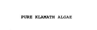 PURE KLAMATH ALGAE trademark