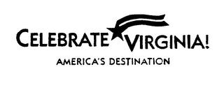 CELEBRATE VIRGINIA! AMERICA'S DESTINATION trademark