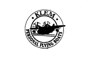 KLEM PERSONAL FLYING BOATS trademark