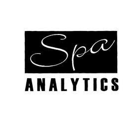 SPA ANALYTICS trademark