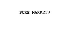 PURE MARKETS trademark