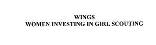 WINGS WOMEN INVESTING IN GIRL SCOUTING trademark