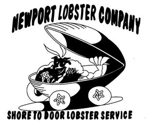 NEWPORT LOBSTER COMPANY SHORE TO DOOR LOBSTER SERVICE trademark