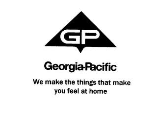 GP GEORGIA-PACIFIC WE MAKE THE THINGS THAT MAKE YOU FEEL AT HOME trademark