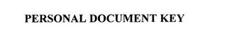 PERSONAL DOCUMENT KEY trademark