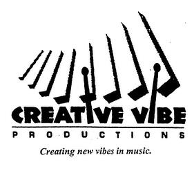 CREATIVE VIBE PRODUCTIONS CREATING NEW VIBES IN MUSIC. trademark