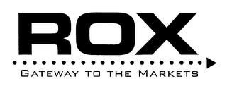 ROX GATEWAY TO THE MARKETS trademark