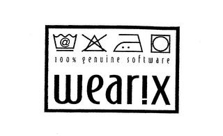 100% GENUINE SOFTWARE WEARIX trademark