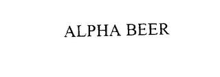 ALPHA BEER trademark