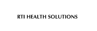 RTI HEALTH SOLUTIONS trademark