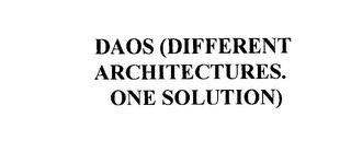 DAOS (DIFFERENT ARCHITECTURES. ONE SOLUTION) trademark