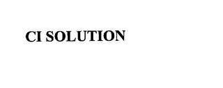 CI SOLUTION trademark