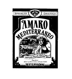 SPECIALITA ORIGINALE AMARO MEDITERRANEO INFUSO ALLE ERBE BELTION trademark