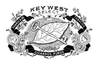 KEY WEST SELECT FABRICADE TABACOS CIGARROS PUROS trademark