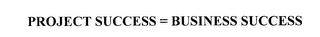 PROJECT SUCCESS = BUSINESS SUCCESS trademark