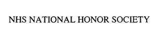 NHS NATIONAL HONOR SOCIETY trademark