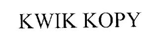 KWIK KOPY trademark