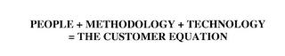 PEOPLE + METHODOLOGY +TECHNOLOGY = THE CUSTOMER EQUATION trademark