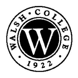 W WALSH COLLEGE 1922 trademark