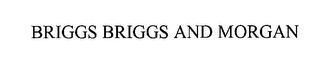 BRIGGS BRIGGS AND MORGAN trademark