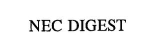 NEC DIGEST trademark