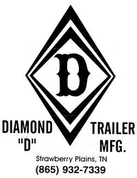 DIAMOND "D" TRAILER MFG. STRAWBERRY PLAINS, TN (865) 932-7339 trademark