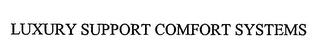 LUXURY SUPPORT COMFORT SYSTEMS trademark