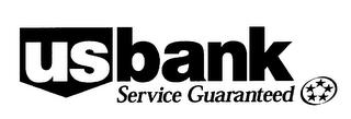 US BANK SERVICE GUARANTEED trademark