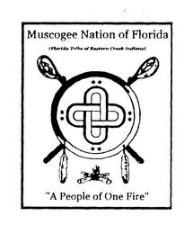 MUSCOGEE NATION OF FLORIDA "A PEOPLE OF ONE FIRE" FLORIDA TRIBE OF EASTERN CREEK INDIANS trademark