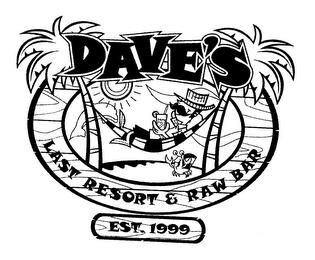 DAVE'S LAST RESORT & RAW BAR EST. 1999 trademark