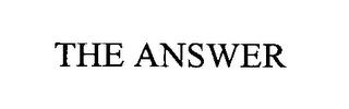 THE ANSWER trademark