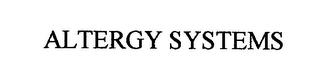 ALTERGY SYSTEMS trademark