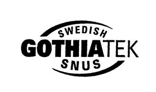 SWEDISH GOTHIATEK SNUS trademark